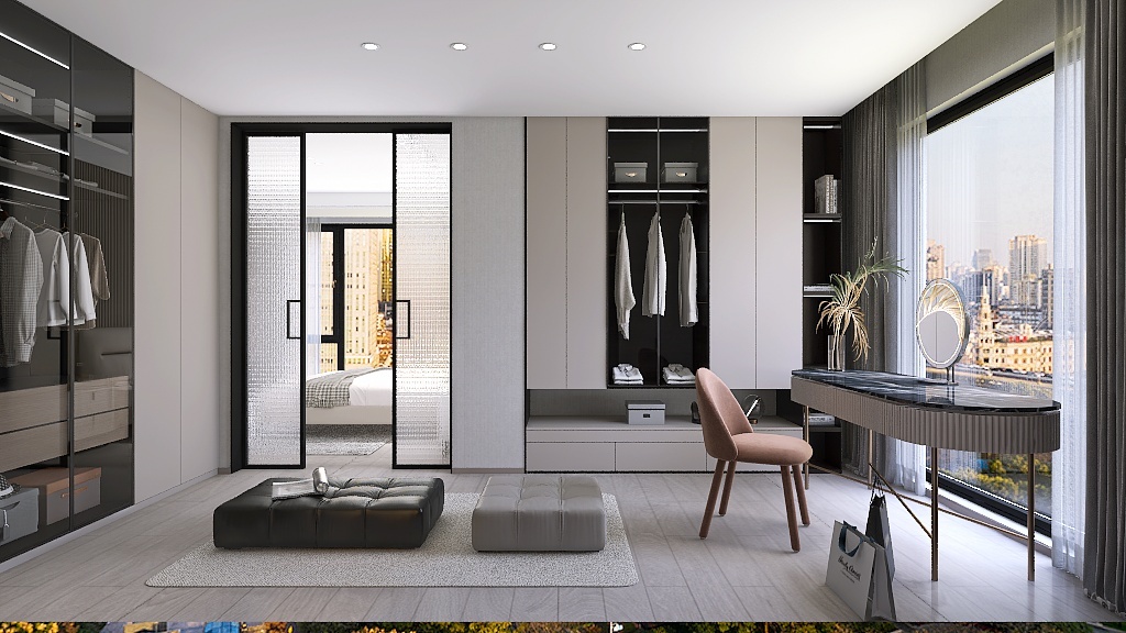 Концепт гардеробной комнаты