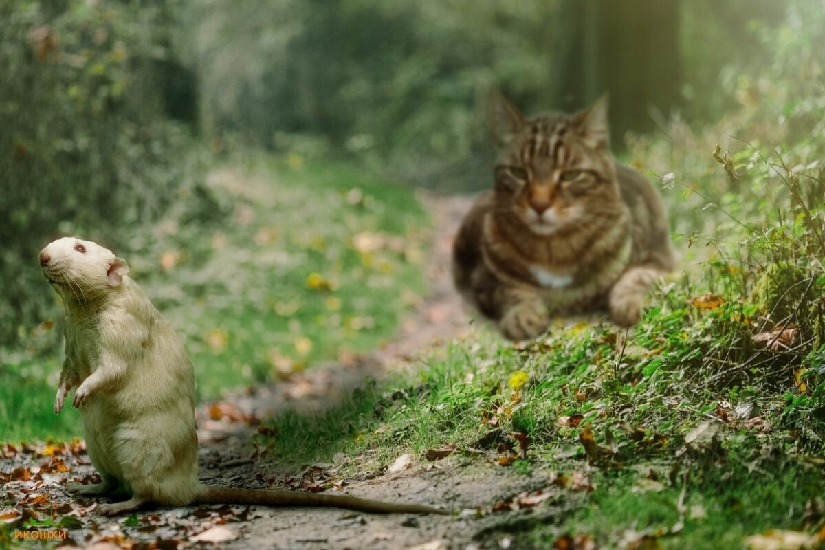 Кот охотник 