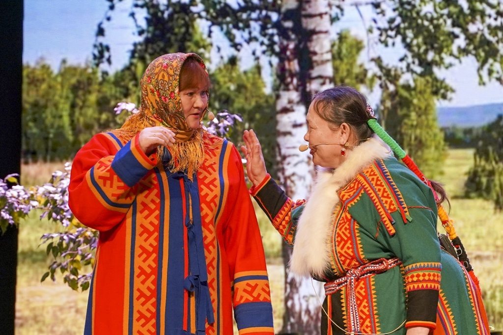 Постановка фольклорно-этнографического спектакля «Ӈодякоца мядонда» клуба любителей театра и литературы «Вадако»