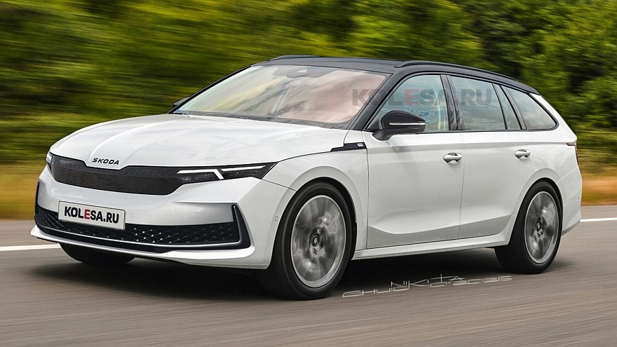    Рендер нового универсала Skoda Octavia