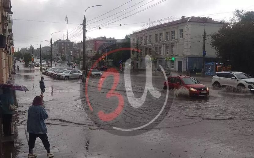   Видеофакт: Ижевск вновь затопило во время ливня