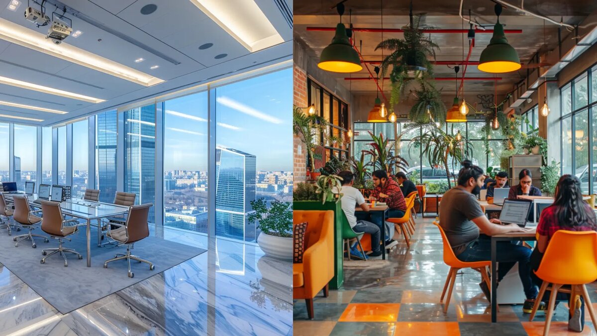 Два мира бизнеса: строгость российских переговорных против творческой энергии индийских коворкингов