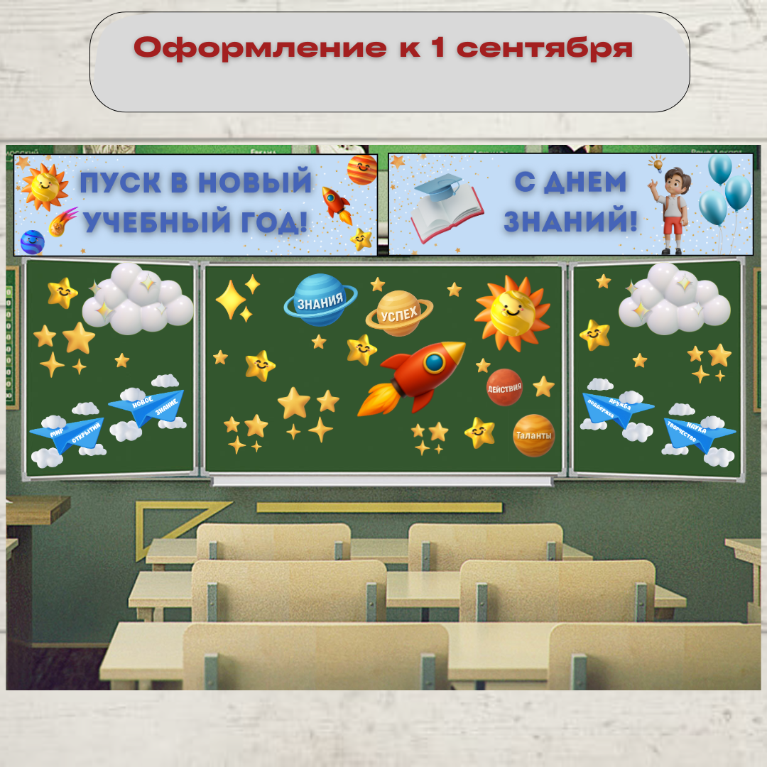 Источник: https://infourok.ru/magazin-materialov/oformlenie-doski-k-1-sentyabrya-pusk-v-novyj-uchebnyj-god-den-znanij-910751