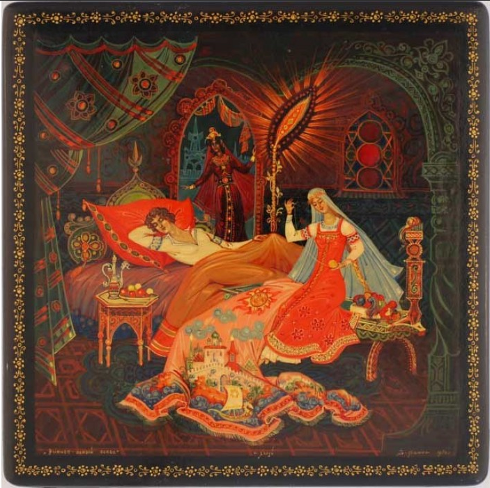 Илл.: Лаковая миниатюра «Финист – Ясный Сокол». Художники Холуйской художественной фабрики