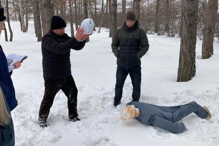 Кадры следственного эксперимента. Фото: СК.