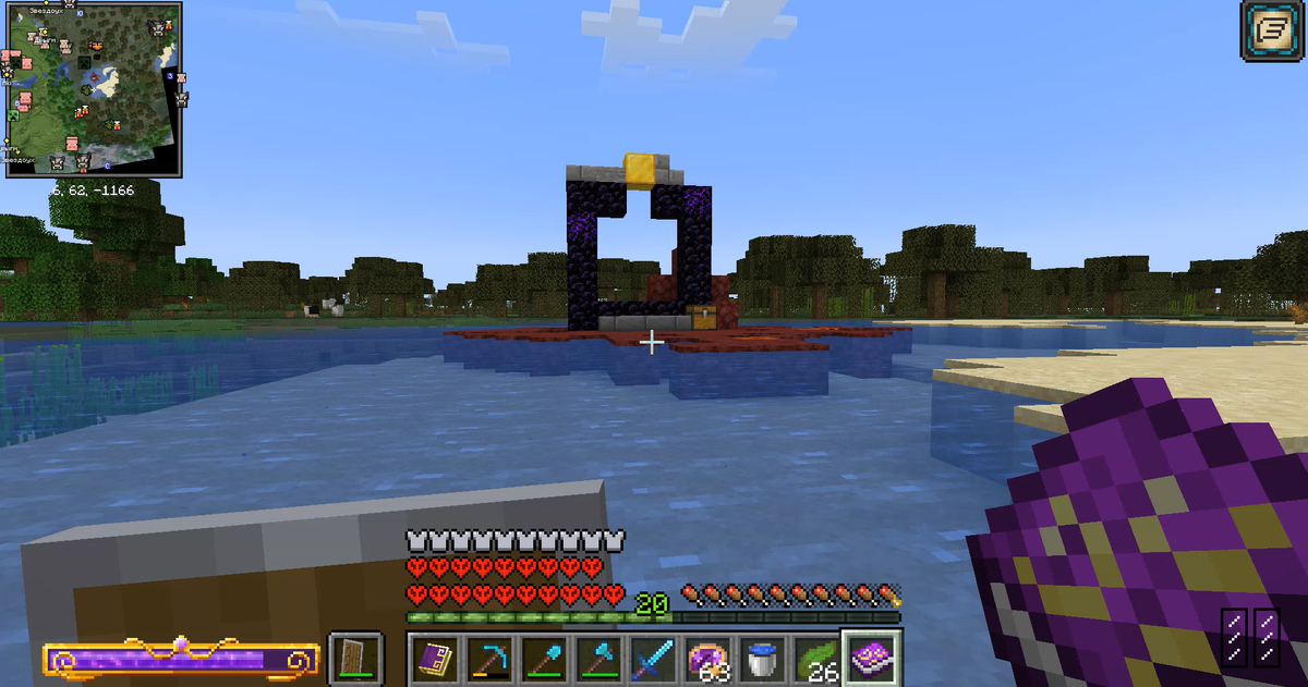 Напомню что разрушенные порталы мне нужны для плачущего обсидиана