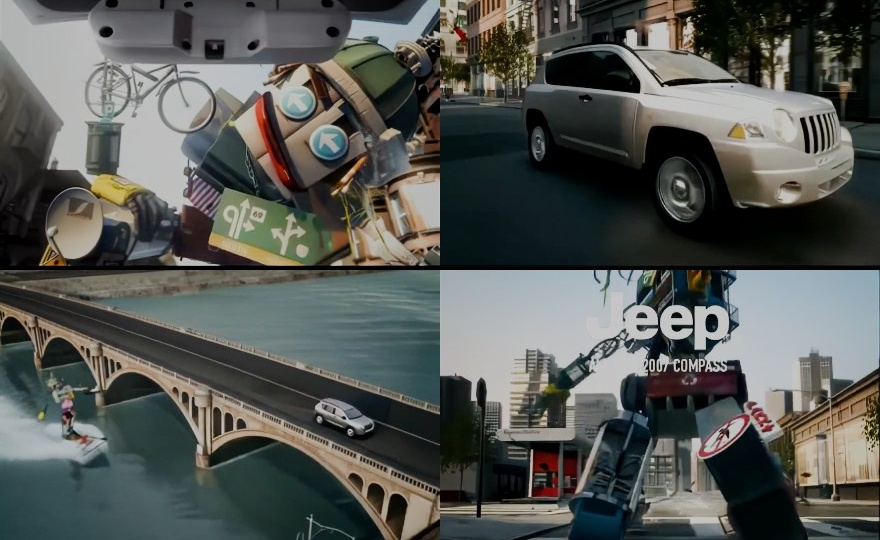 Jeep Compass “Surfer” (2007) — смелый выбор анимации для нового кроссовера