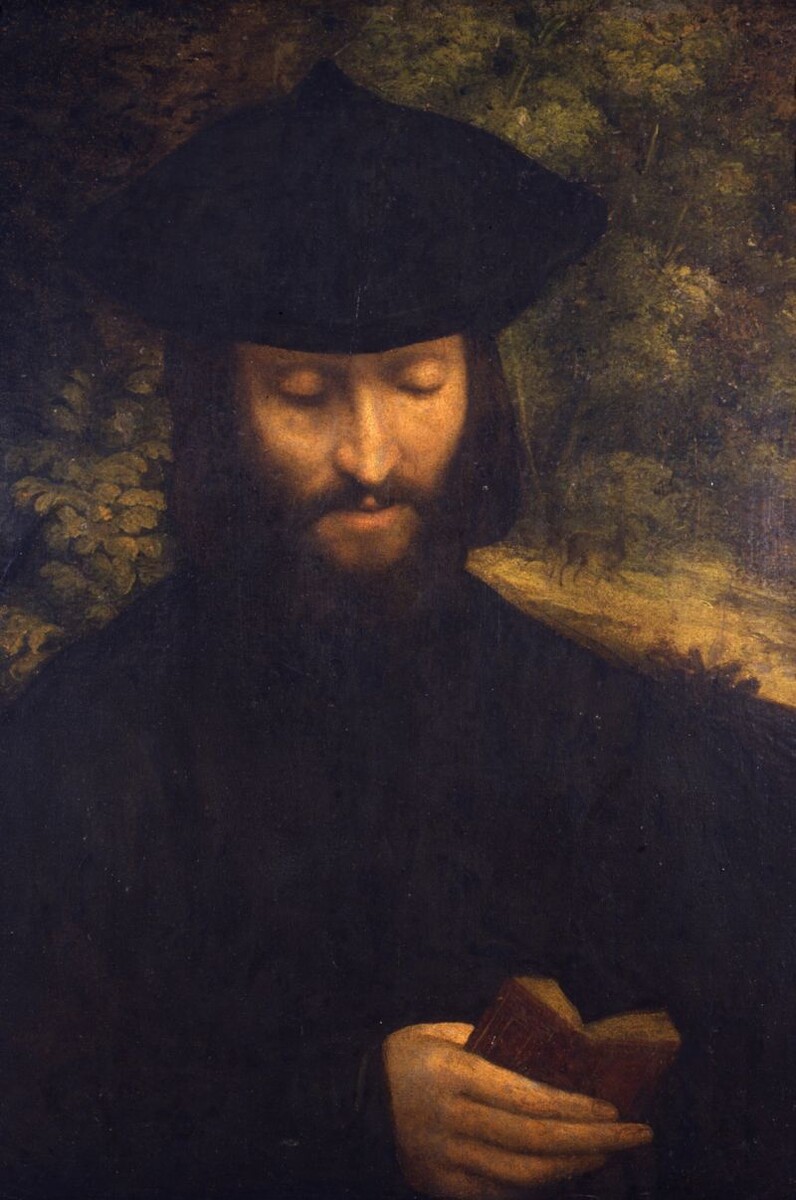 Антонио да Корреджо, "Портрет читающего мужчины", 1517-1523.