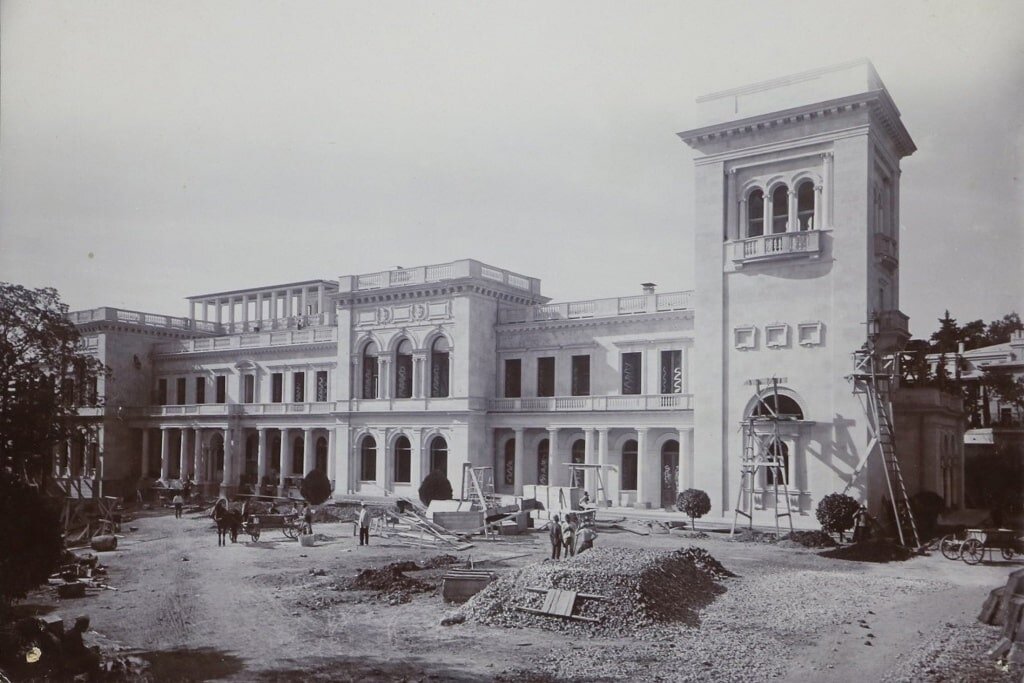Строящийся Ливадийский дворец. 1911 год. Фото: Иван Иванович Семенов