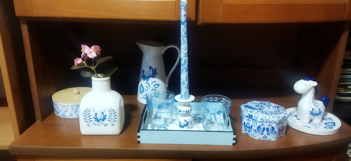 Домашние приятные мелочи в стиле а ля рюс радуют глаз...