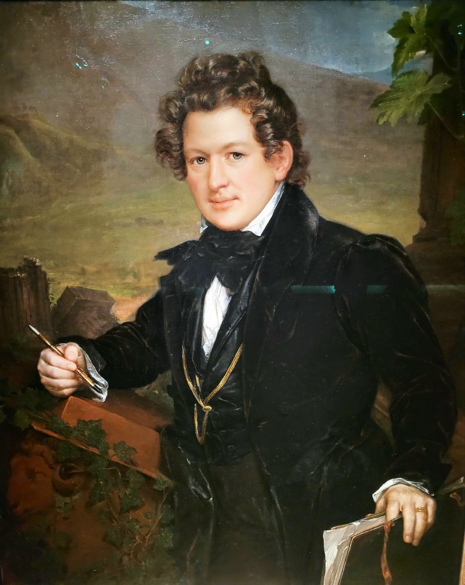 Портрет Брюллова работы Тропинина на выставке