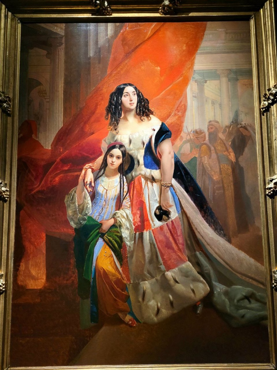 Одна из самых прекрасных работ в экспозиции "Портрет графини Самойловой с приемной дочерью"