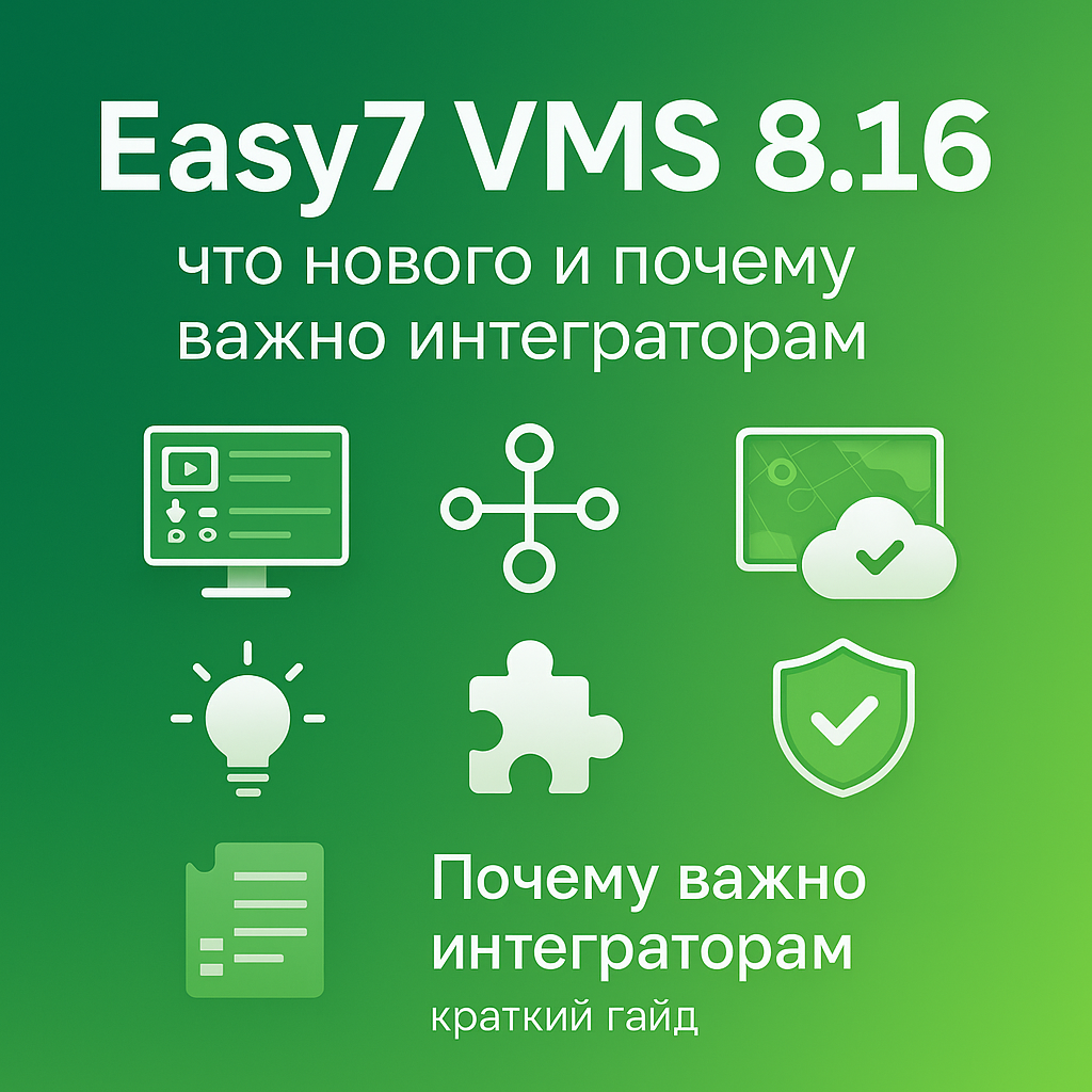 Что нового в Easy7 VMS 8.16 Tiandy
