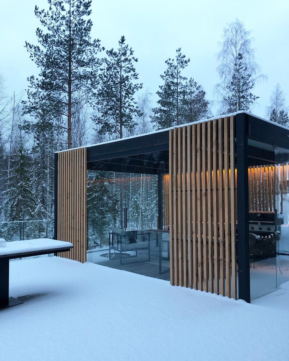 Беседка (зимняя кухня) в стиле модерн от Kedr-Banya.ru