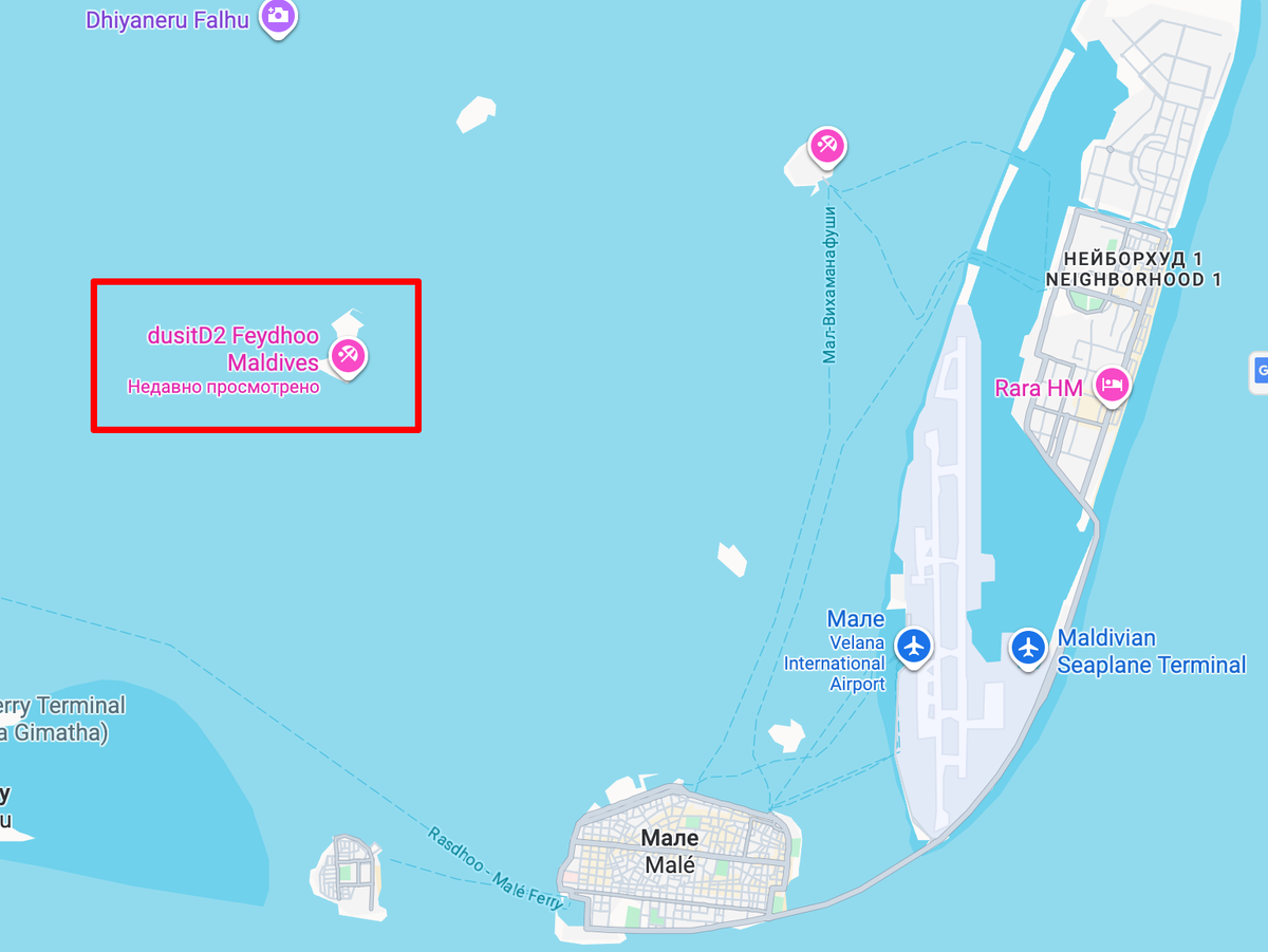 Карта расположения отеля DusitD2 Feydhoo