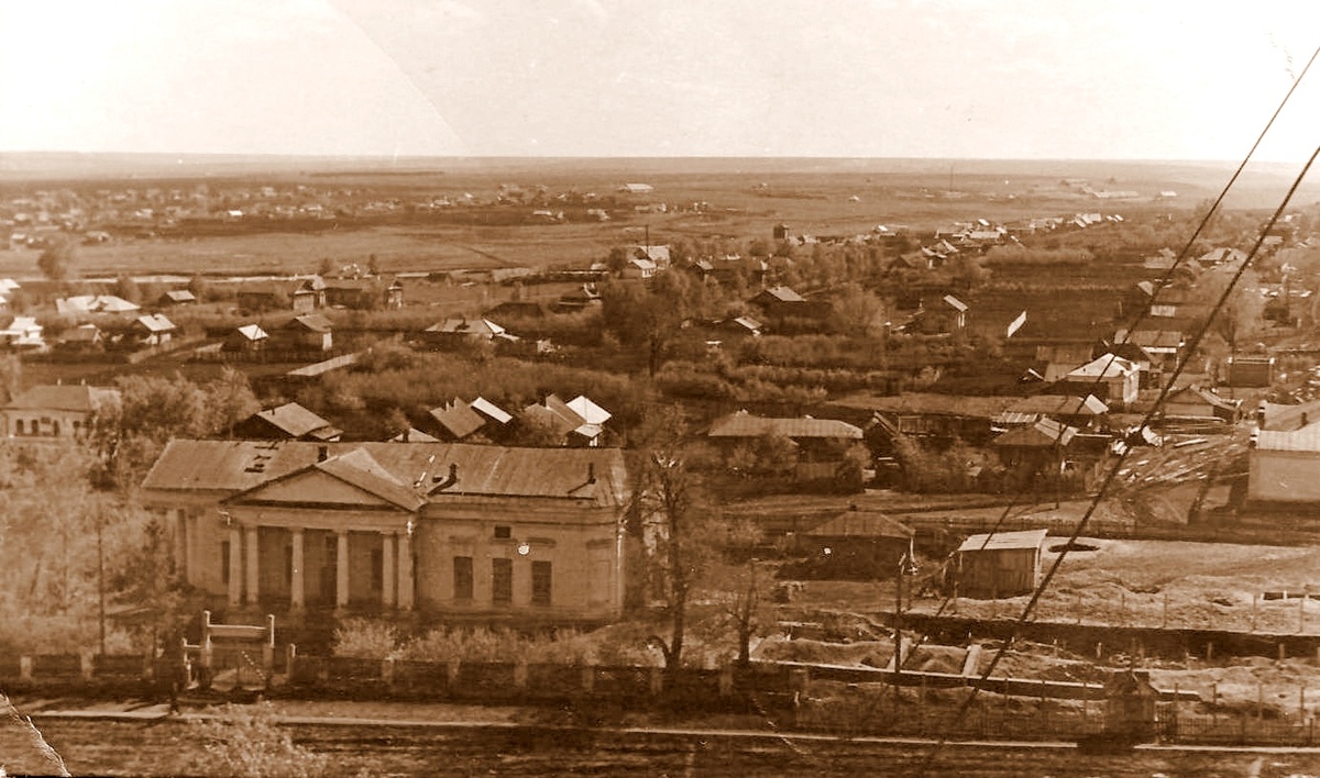 Панорама центра Кемли, ранний советский период.