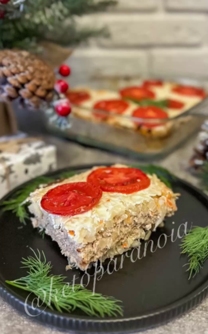 МЯСНАЯ ЗАПЕКАНКА С КВАШЕНОЙ КАПУСТОЙ