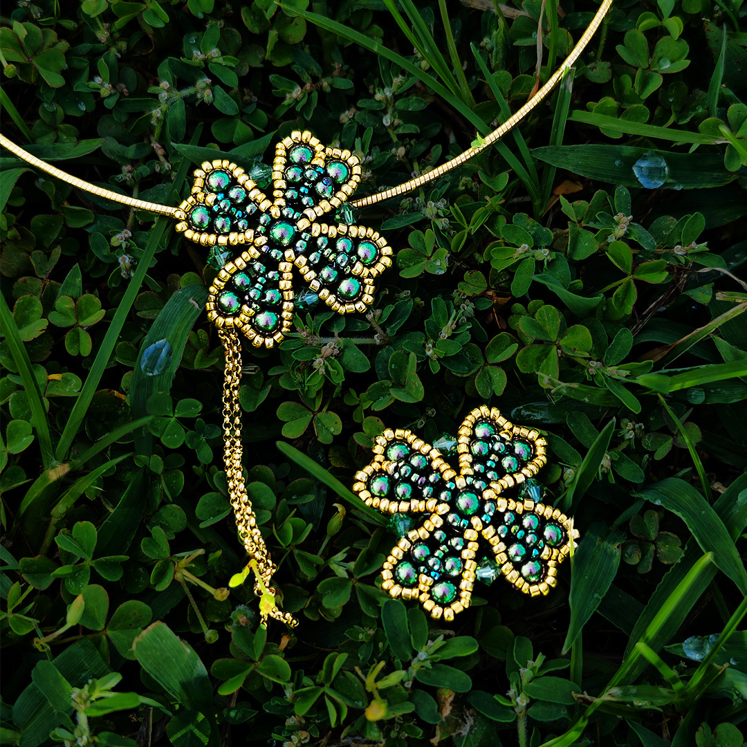 "Клевер на удачу". Автор мастер-класса Анна Брагинская