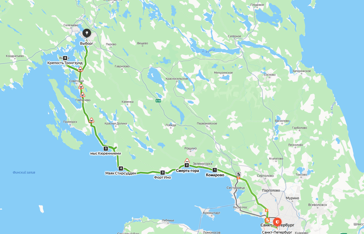 Все точки на карте