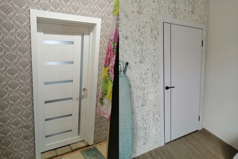 Дверь на заказ и стандартная дверь. Фото от клиентов Фабрики дверей