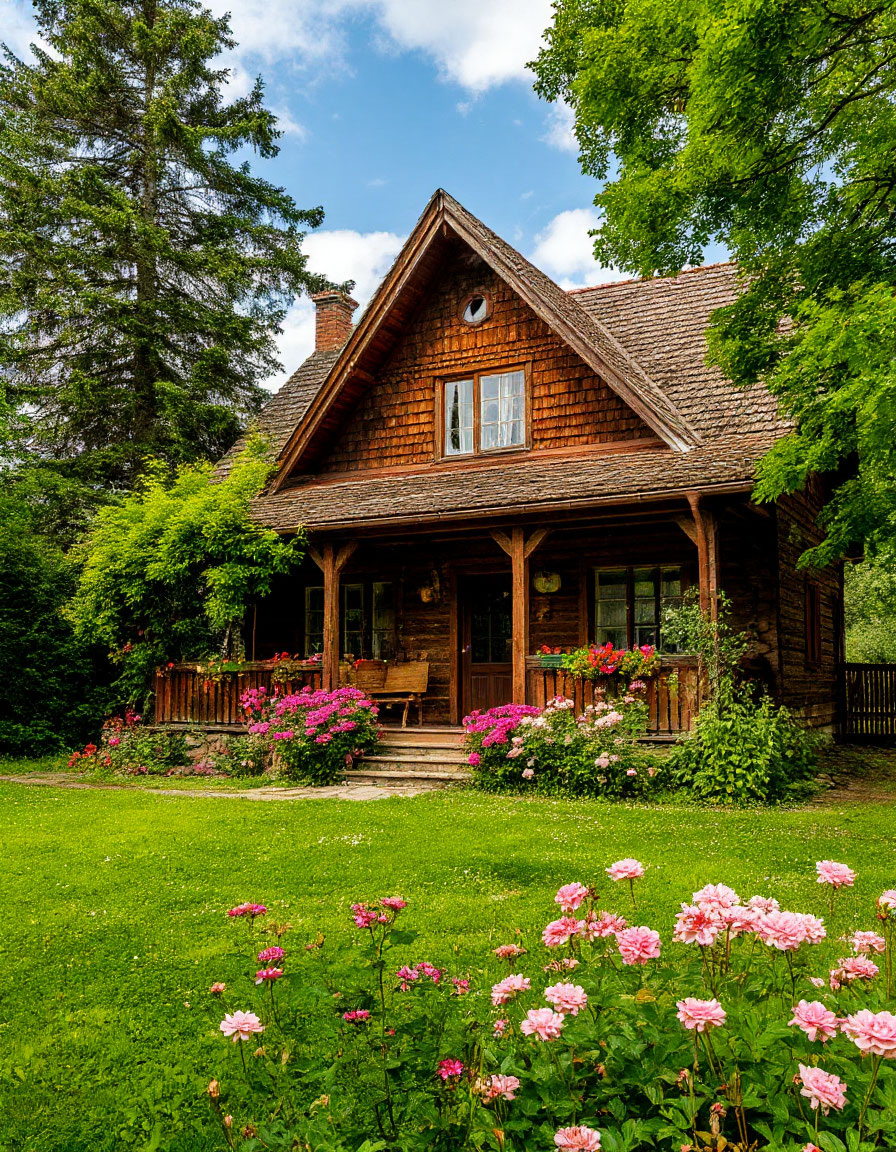 Деревенский дом картинка создана автором с помощью нейросети