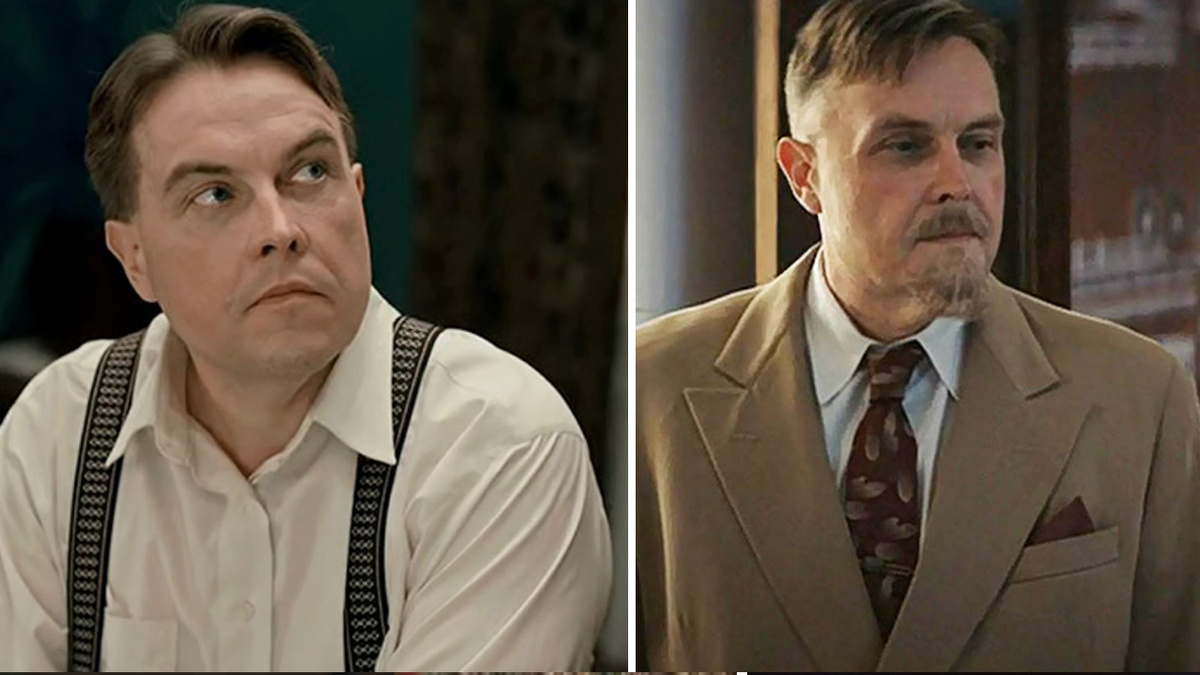 Алексей Колган. Слева в фильме "Отчим", 2019 год. Справа в фильме "Шрифт-2", 2021 год