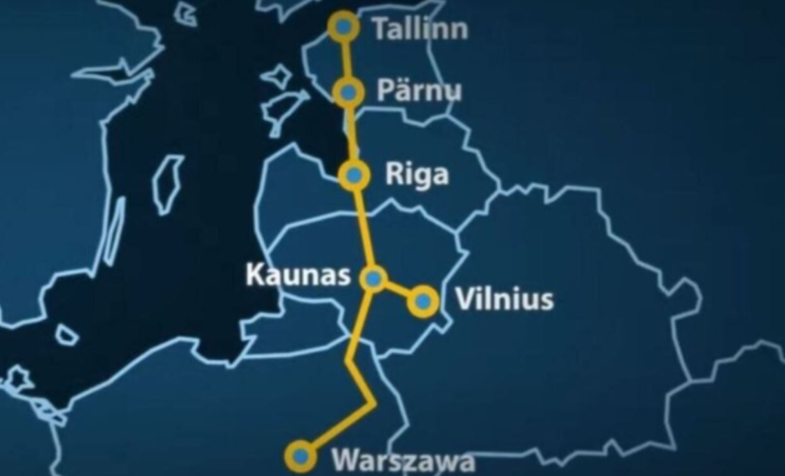 План-схема панбалтийской ж/д Rail Baltica © Rail Baltica