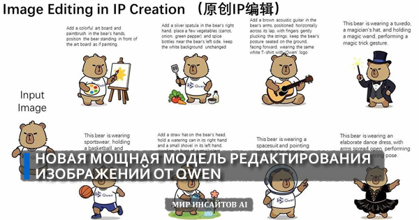 Новая мощная модель редактирования изображений от Qwen