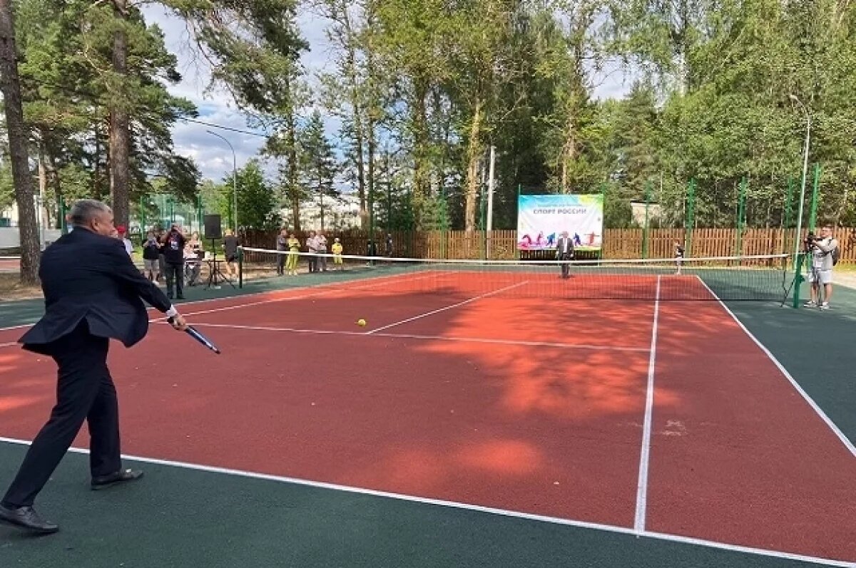   В парке посёлка Мелехово появился современный теннисный корт