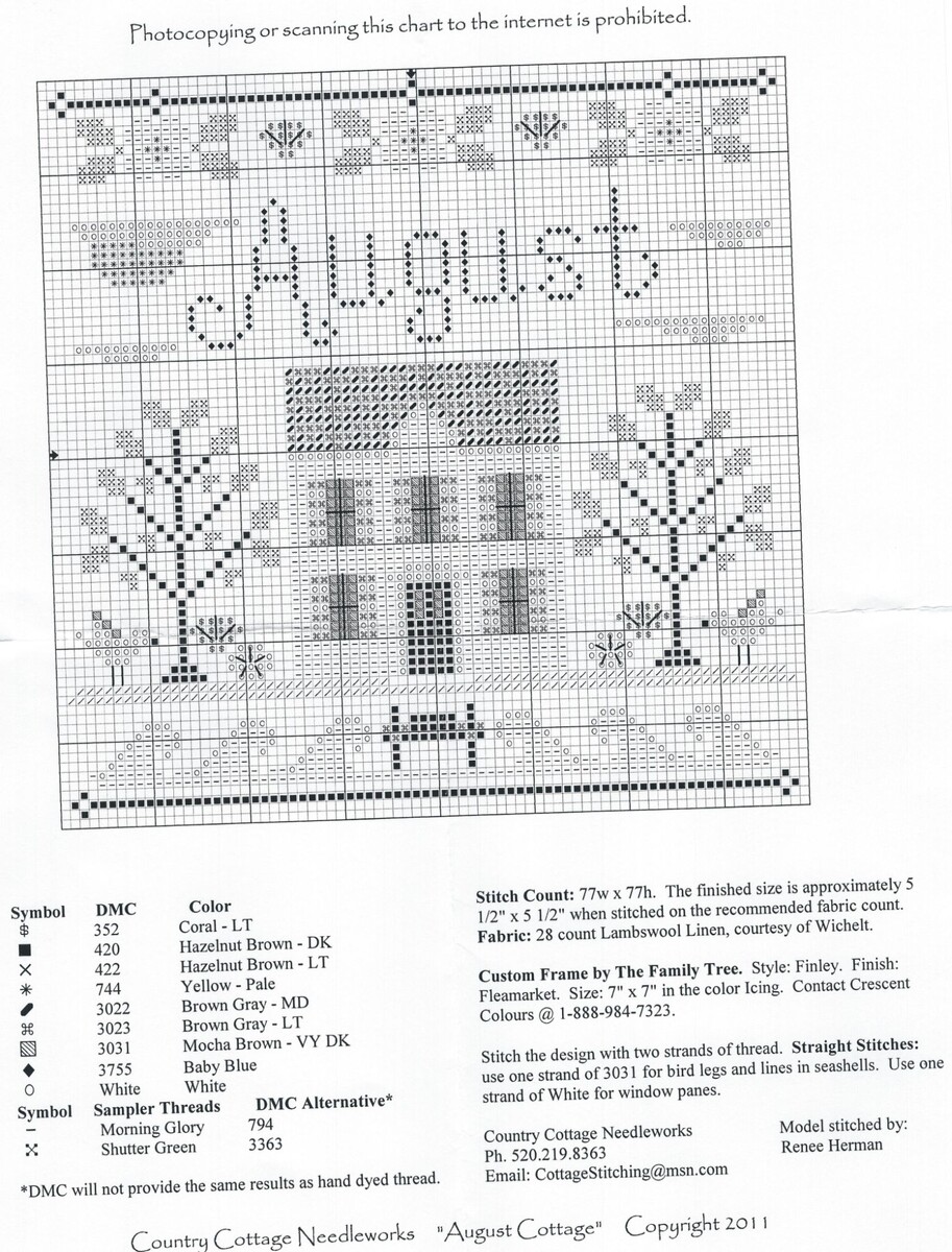 Country Cottage Needleworks August