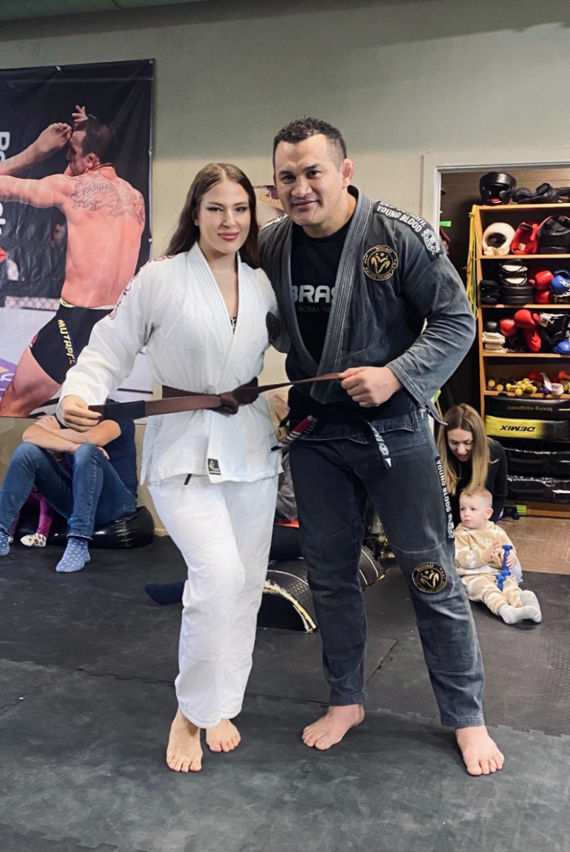 Франсимар Баррозо с женой Анастасией.
