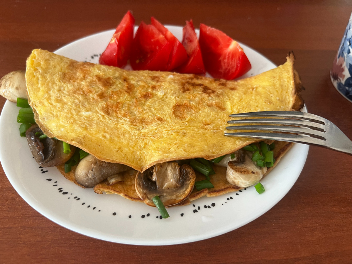 Овсяноблин с шампиньонами