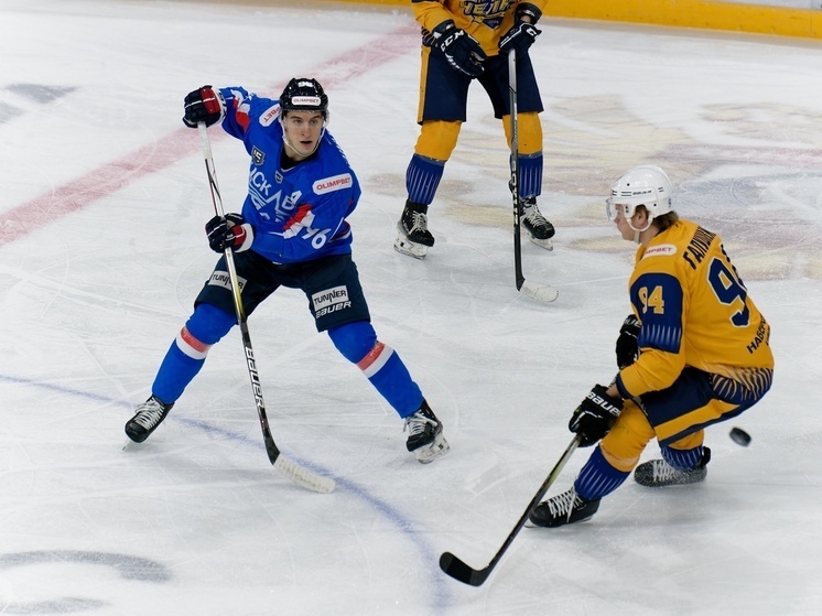    Егор Ганабин в матче против ХК «Челны». Фото: ХК ЦСК ВВС
