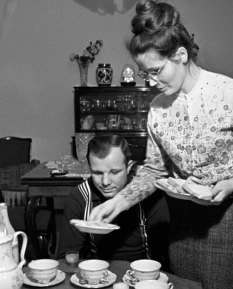 Валентина Гагарина с мужем