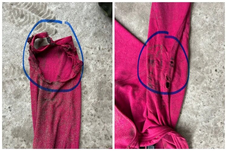 Таким остался костюм после удара молнии. Фото: КП-Иркутск