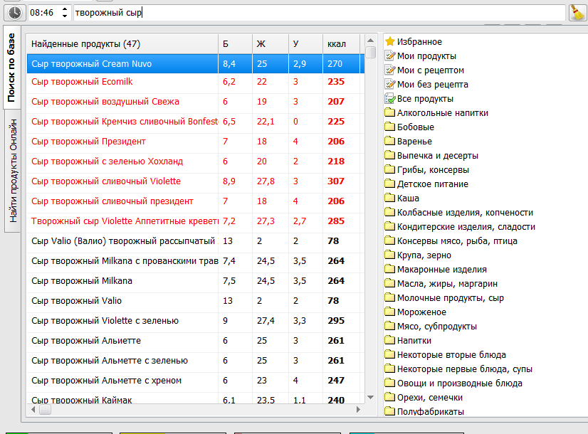Калькулятор калорий