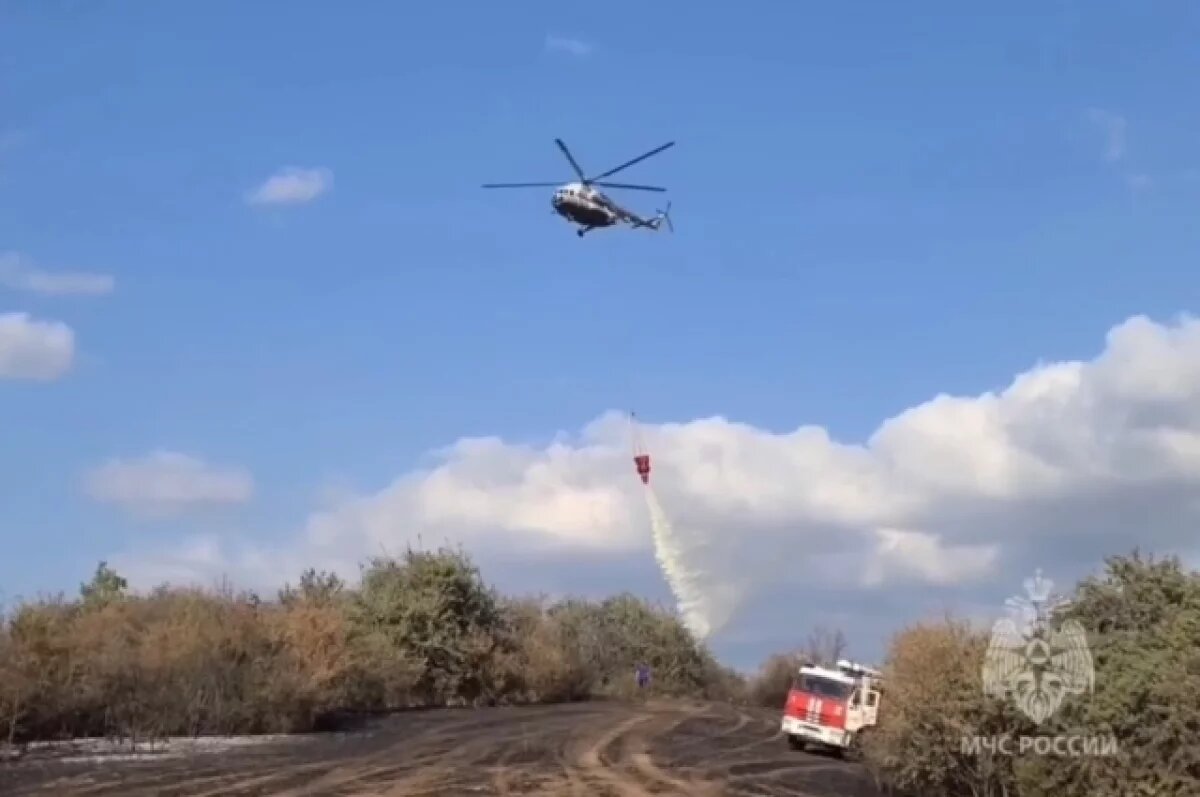    В Симферопольском районе потушили пожар, охвативший 15 гектаров леса