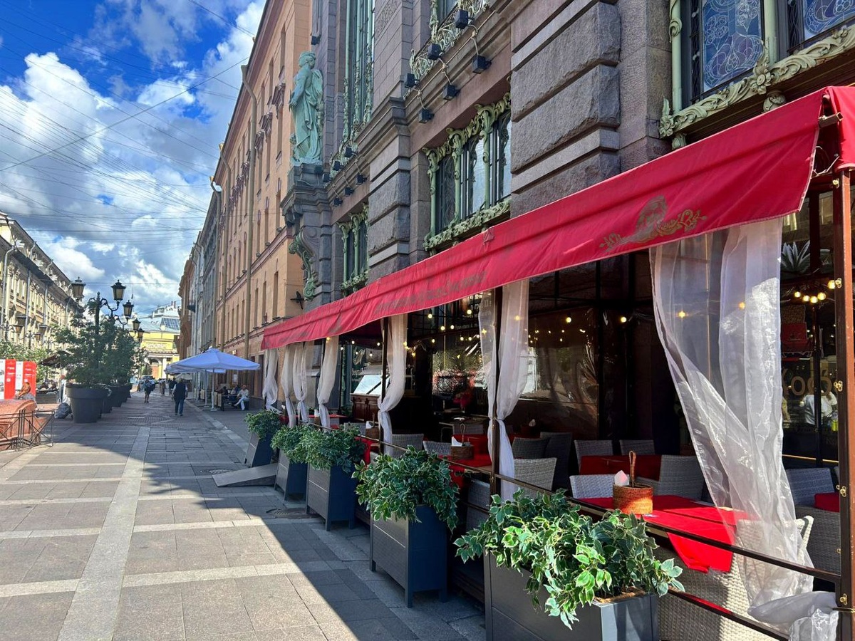 Малая Садовая улица в городе Санкт-Петербурге.