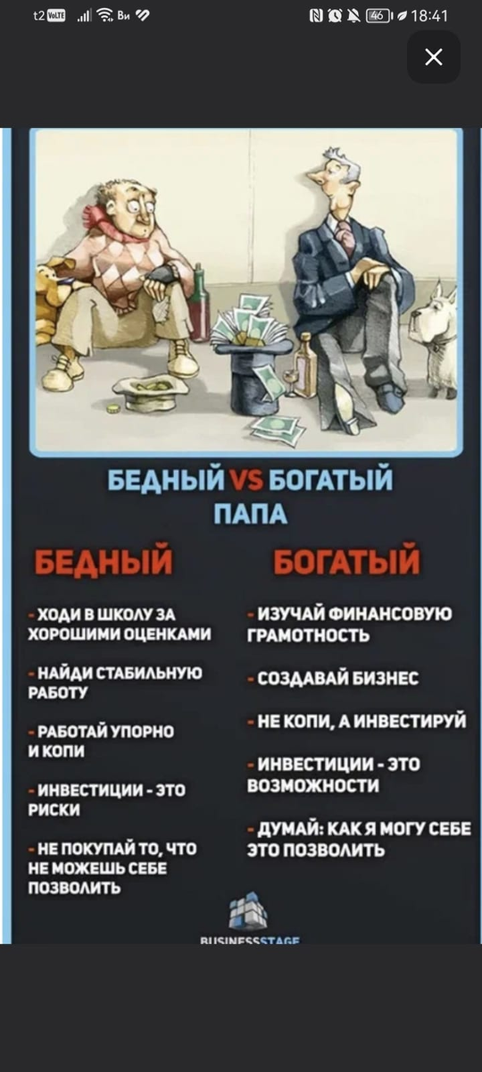 Пожалуй на эту тему я напишу еще одну статью или коротко о мышлении людей, у которых есть деньги. 