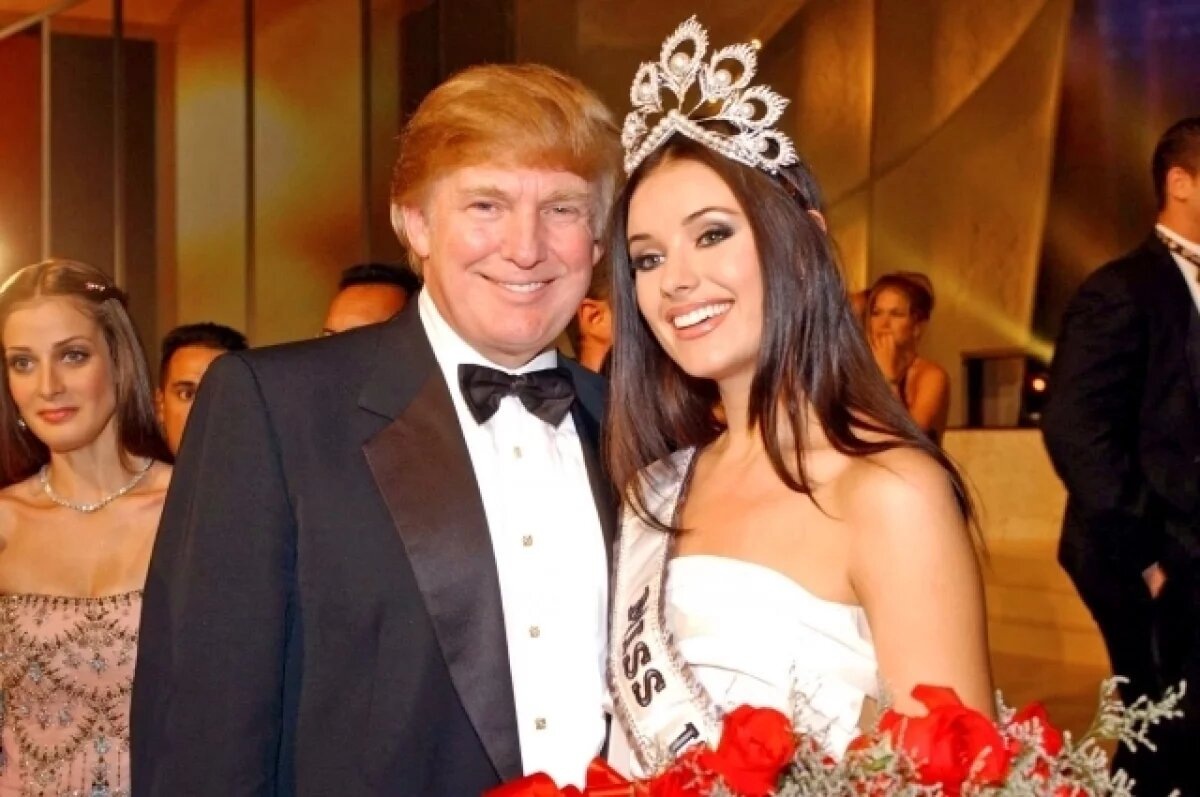 Мисс Вселенная 2002 - Оксана Федорова и Дональд Трамп