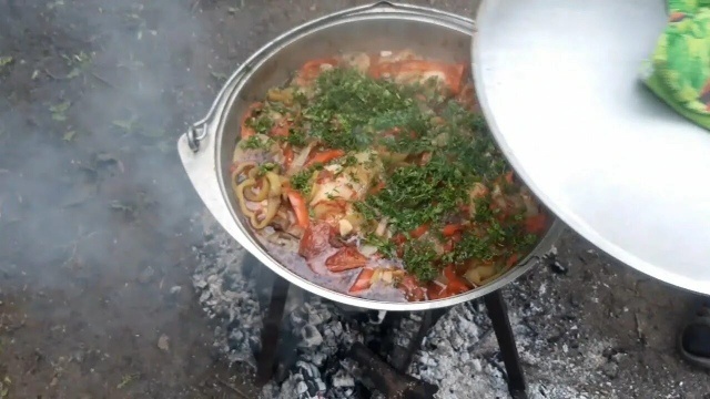 Процесс готовки хашламы