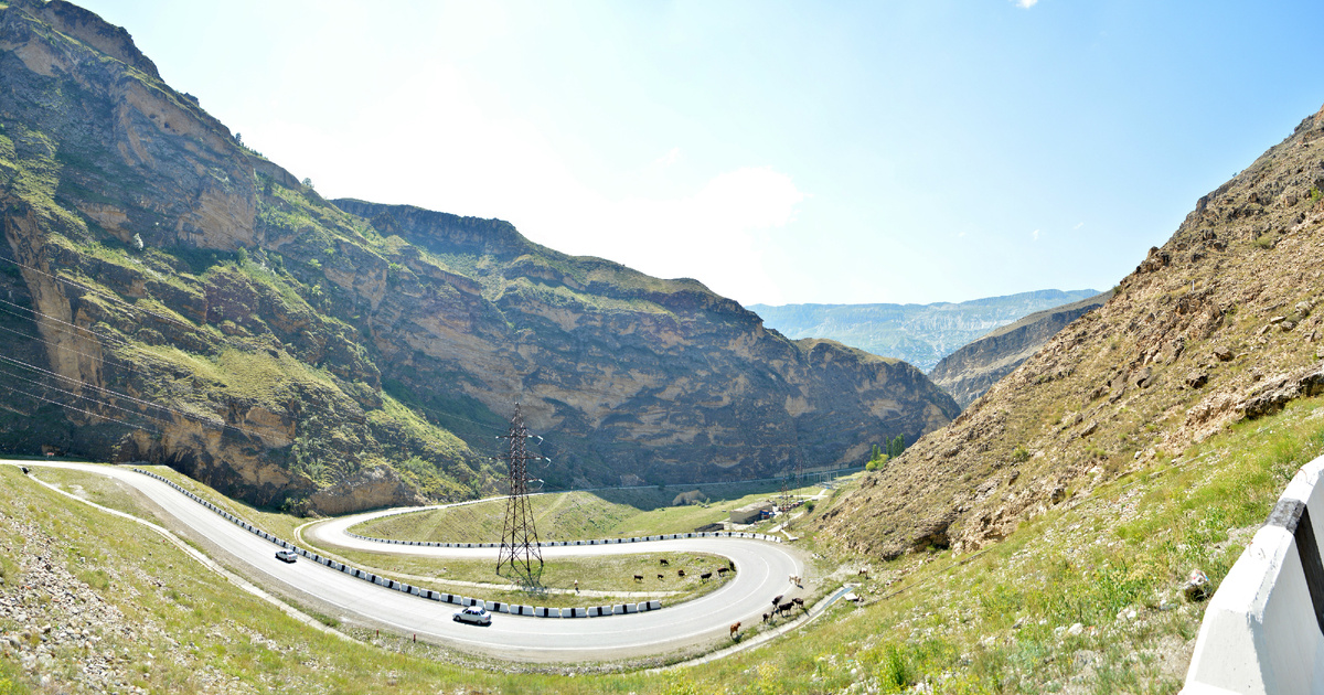 Гимринские серпантины при подъеме в тоннель