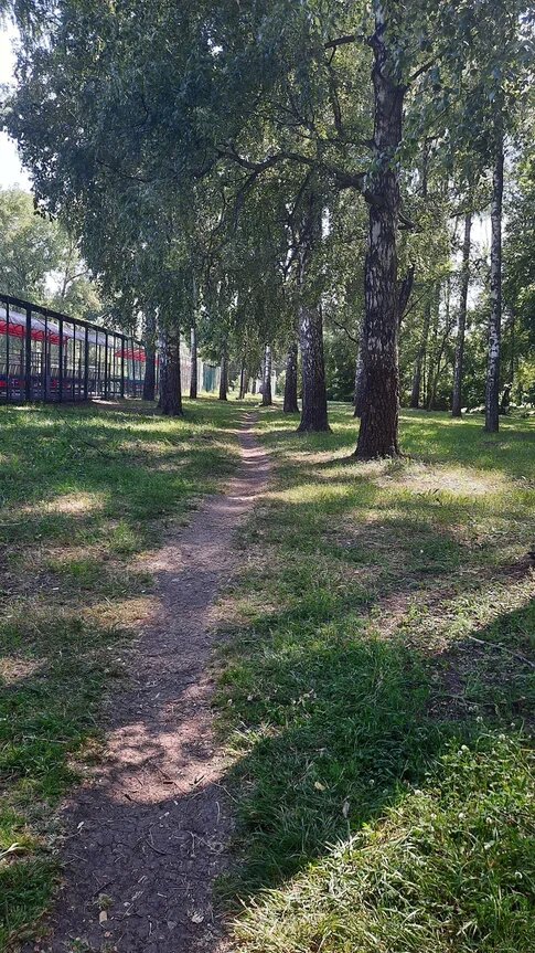 Бывший парк им.50-летия ВЛКСМ. Теперь нет колеса обозрения и качелей, зато есть два футбольных поля. И это тоже неплохо. Фото автора.