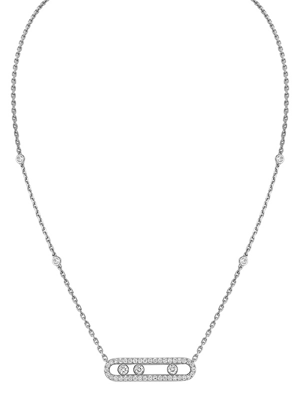 Колье Messika Move Classique из белого золота с бриллиантами