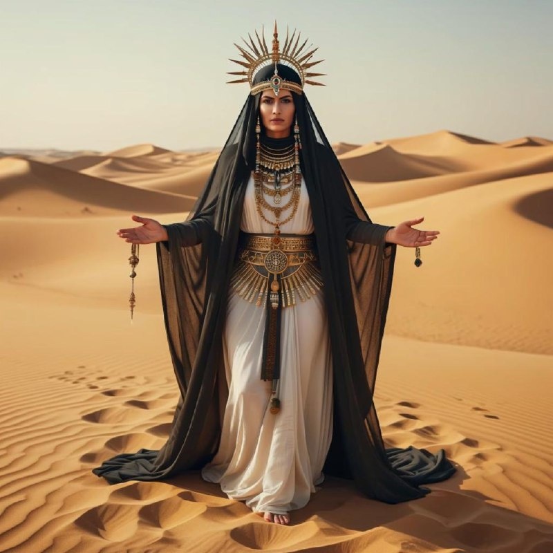 Жрицу нейросеть представила так, в целом по ощущению достаточно близко...