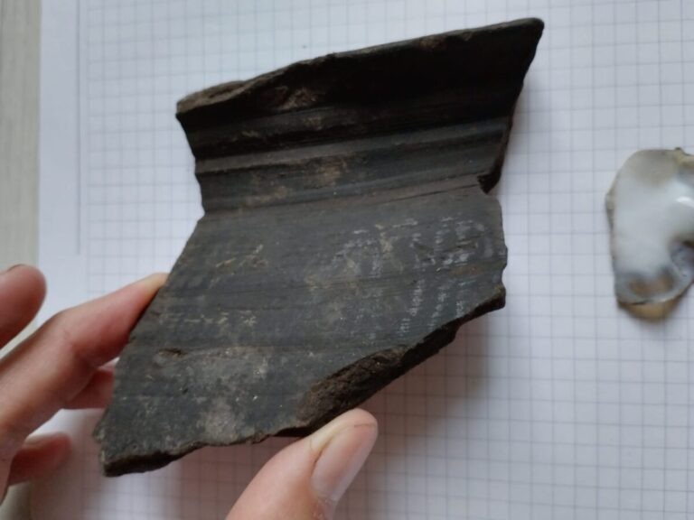 Фрагмент чёрной керамики