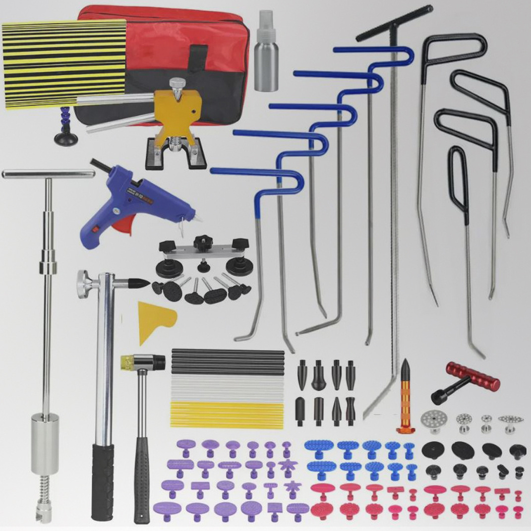 Часть инструментов для устранения вмятин по технологии PDR.