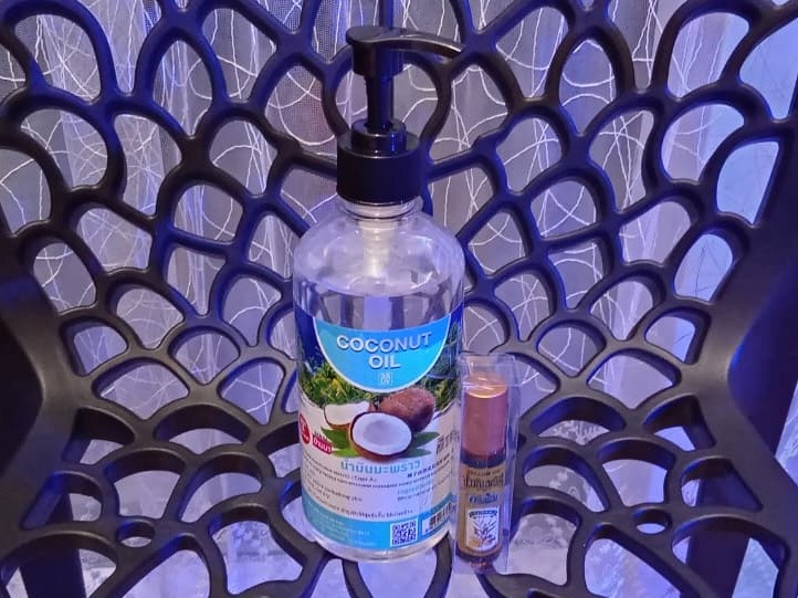 Кокосовое масло и Тайский жидкий роликовый бальзам с эфирными маслами