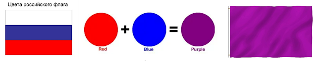 соединение красного синего и белого дают цвет величия – пурпурный