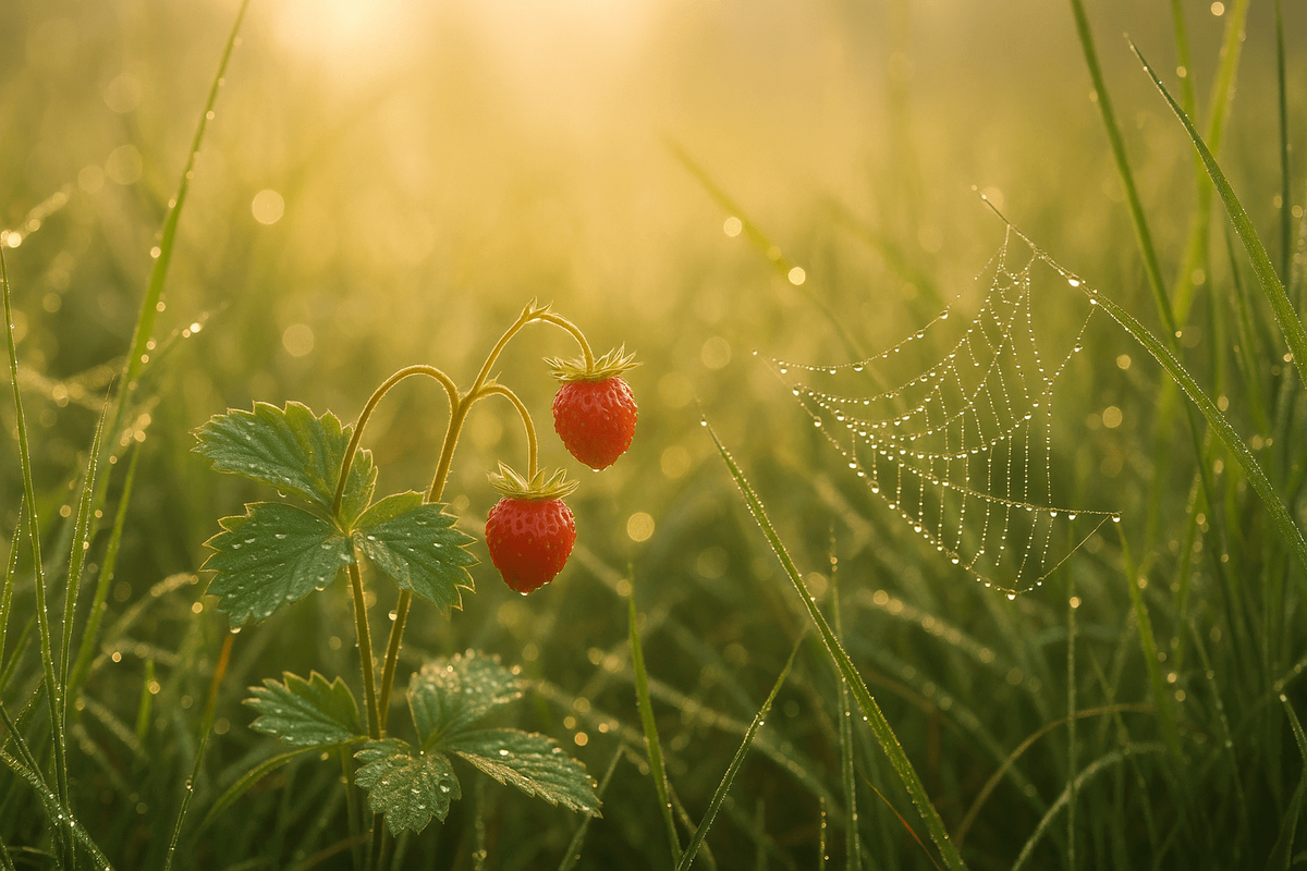    Особенно когда встречаешь утро на природе, роса — неотъемлемая его часть.